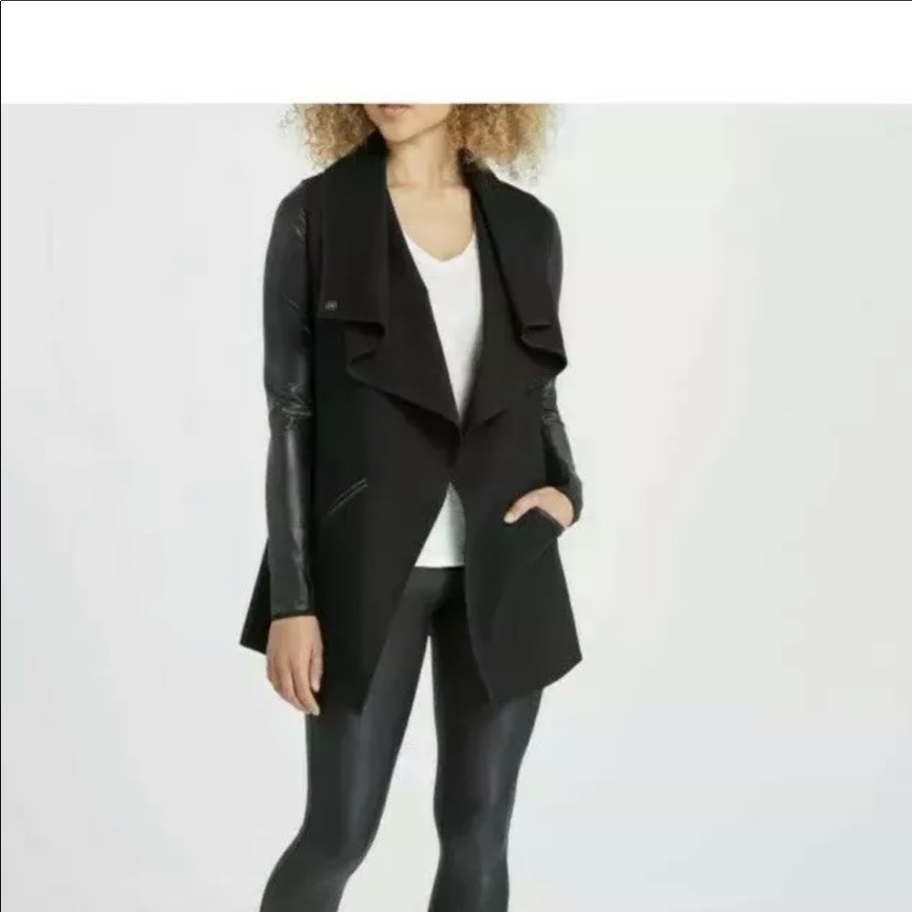 Women’s SPANX Faux Leather Convertible Jacket in Black - size 3X